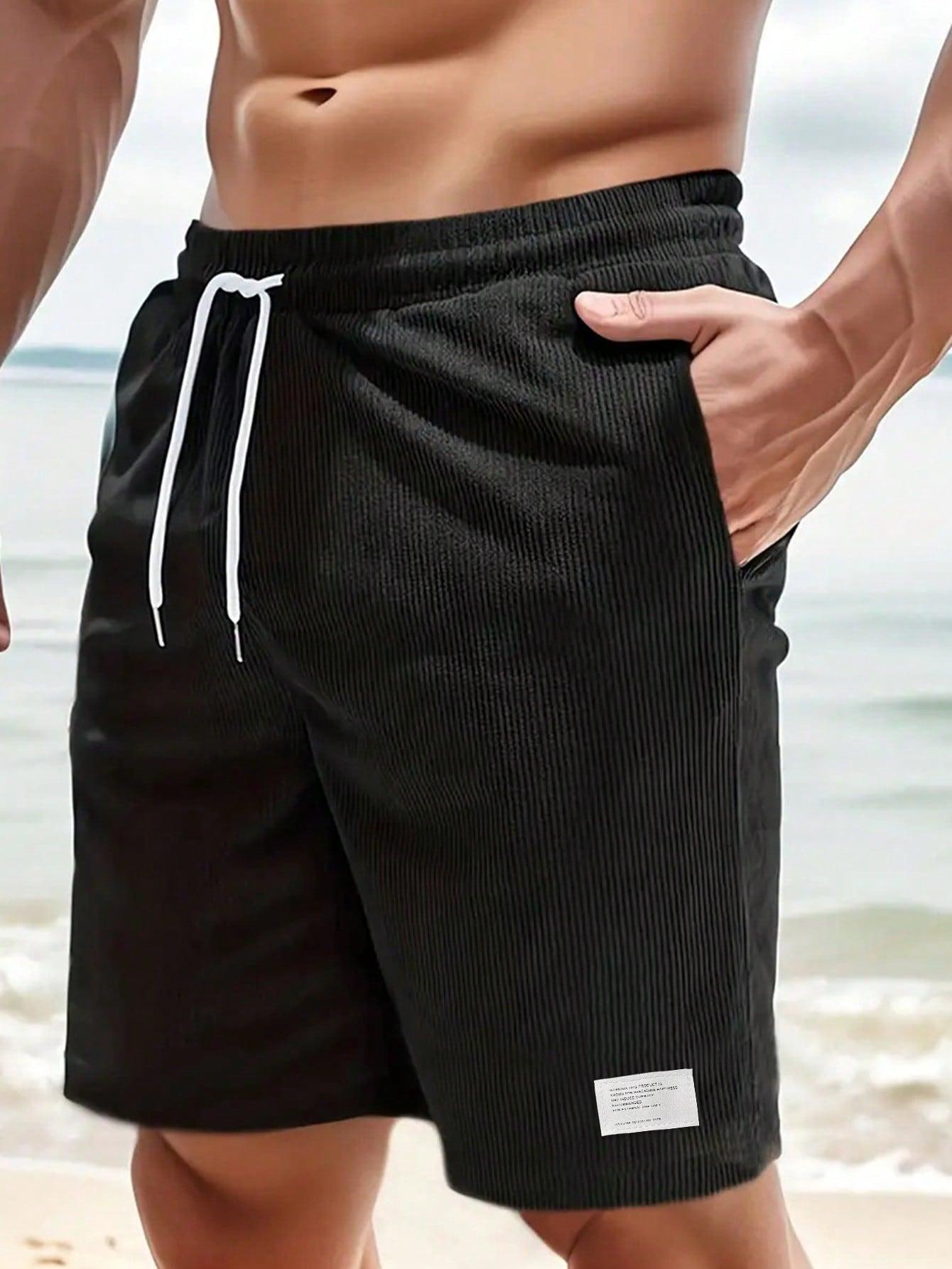 Tanzanix | Loose fit shorts with adjustable drawstring-Apparel & Accessories > Clothing > Shorts-Black-XS-Tanzanix