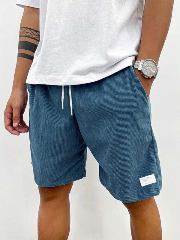 Tanzanix | Loose fit shorts with adjustable drawstring-Apparel & Accessories > Clothing > Shorts-Blue-XS-Tanzanix