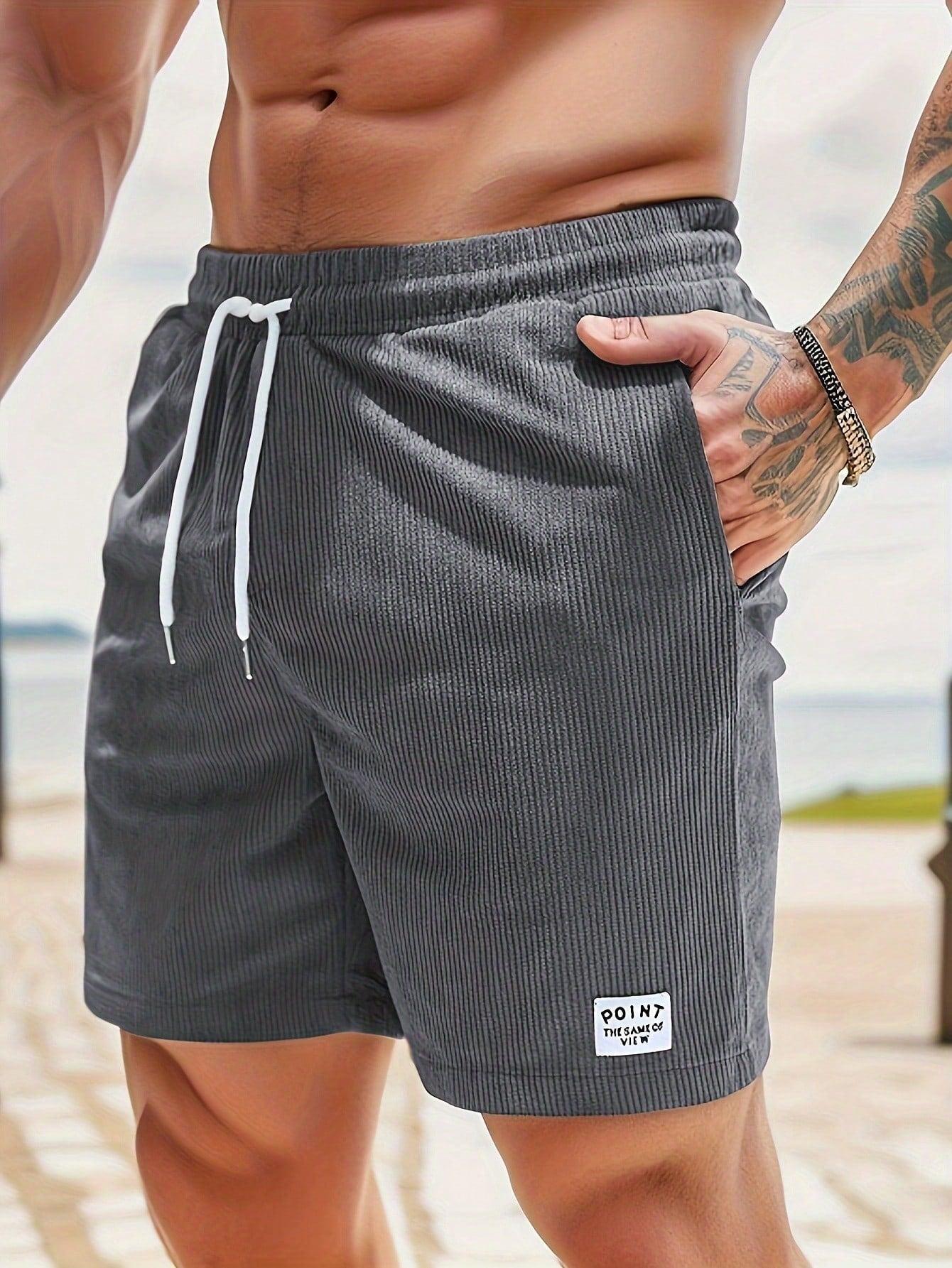Tanzanix | Loose fit shorts with adjustable drawstring-Apparel & Accessories > Clothing > Shorts-Gray-XS-Tanzanix