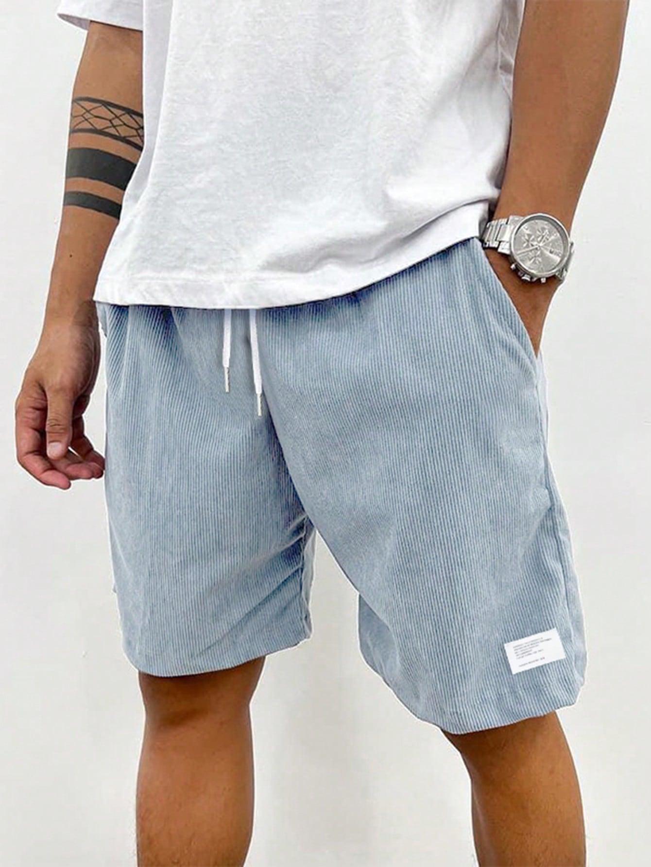 Tanzanix | Loose fit shorts with adjustable drawstring-Apparel & Accessories > Clothing > Shorts-Light Blue-XS-Tanzanix