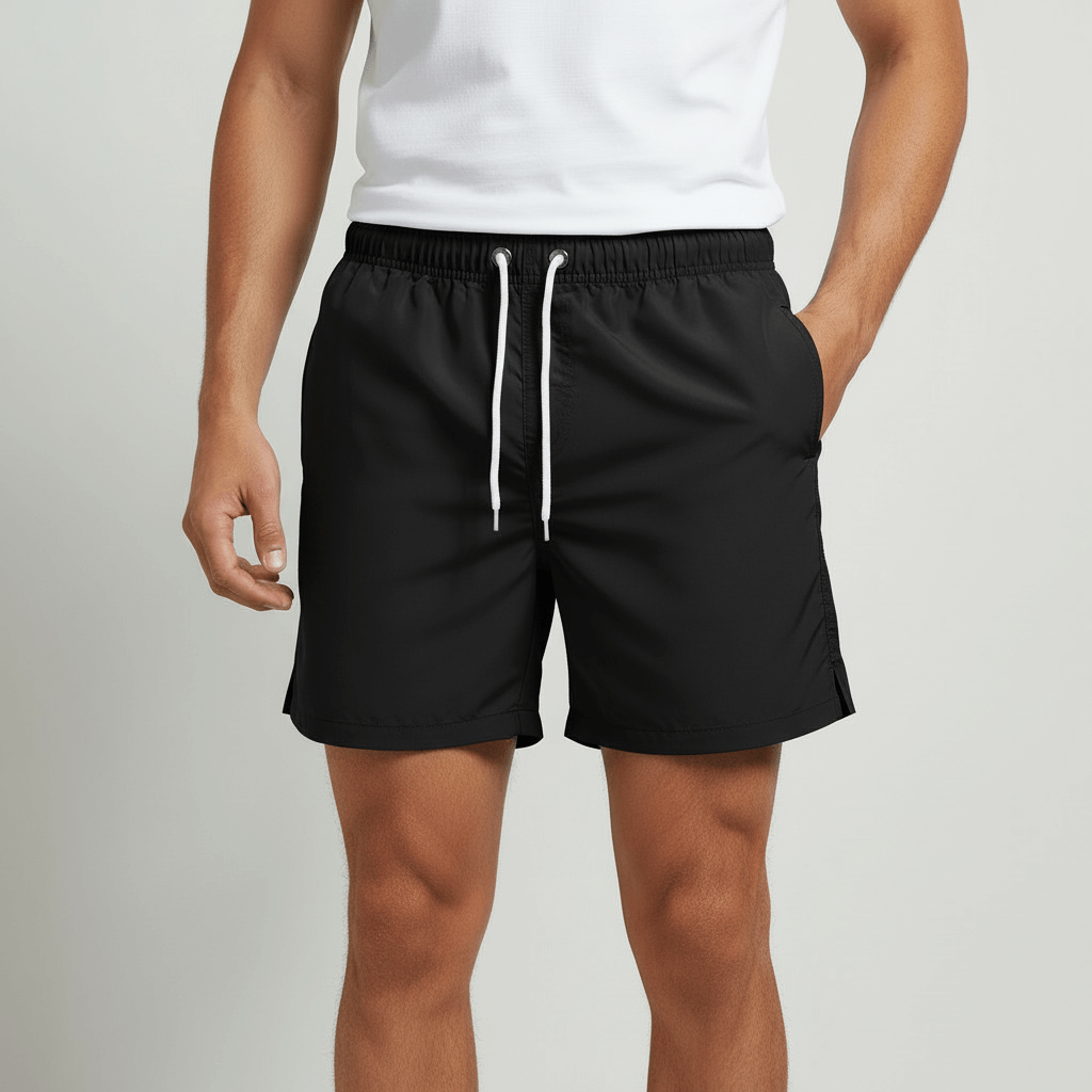 Tanzanix | Quick-drying adjustable swim shorts-Apparel & Accessories > Clothing > Swimwear-Black-S-Tanzanix