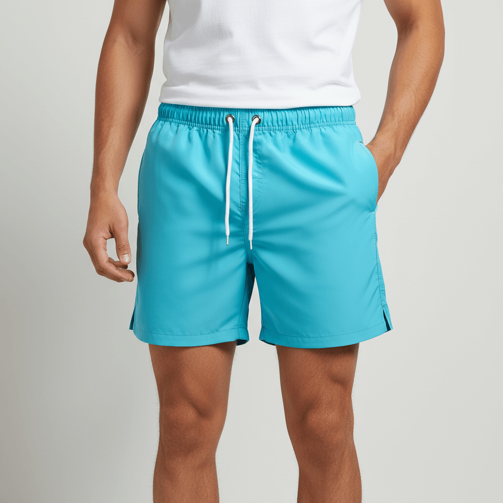 Tanzanix | Quick-drying adjustable swim shorts-Apparel & Accessories > Clothing > Swimwear-Light Blue-S-Tanzanix