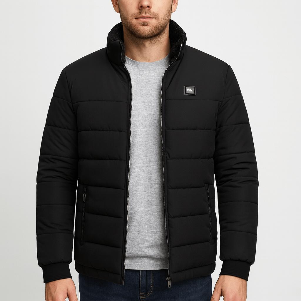 Tanzanix | Quilted padded jacket with practical pockets-Apparel & Accessories > Clothing > Outerwear > Coats & Jackets > Puffer Jackets-Black-S-Tanzanix