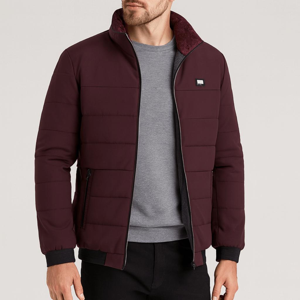 Tanzanix | Quilted padded jacket with practical pockets-Apparel & Accessories > Clothing > Outerwear > Coats & Jackets > Puffer Jackets-Bordeaux Red-S-Tanzanix