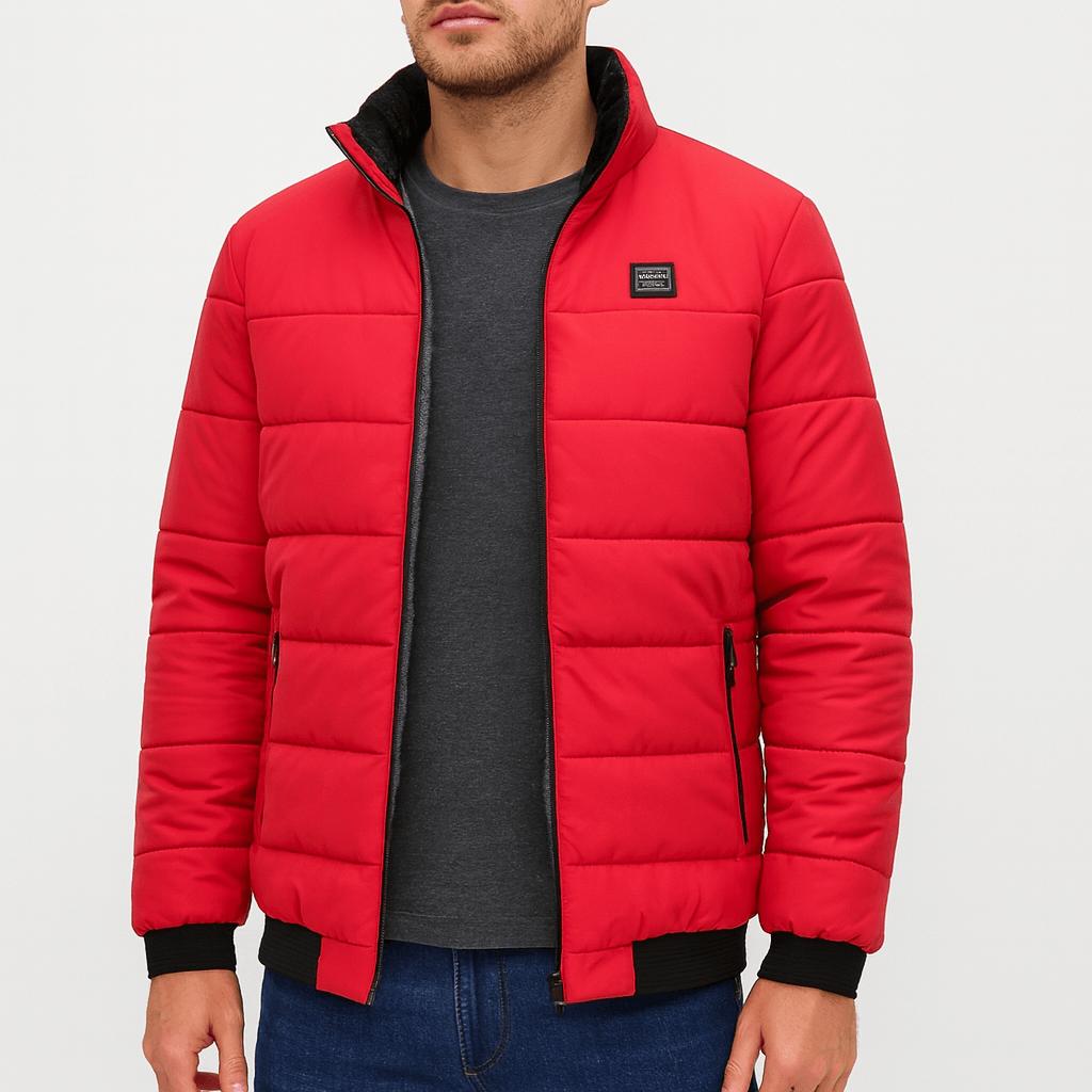 Tanzanix | Quilted padded jacket with practical pockets-Apparel & Accessories > Clothing > Outerwear > Coats & Jackets > Puffer Jackets-Red-S-Tanzanix