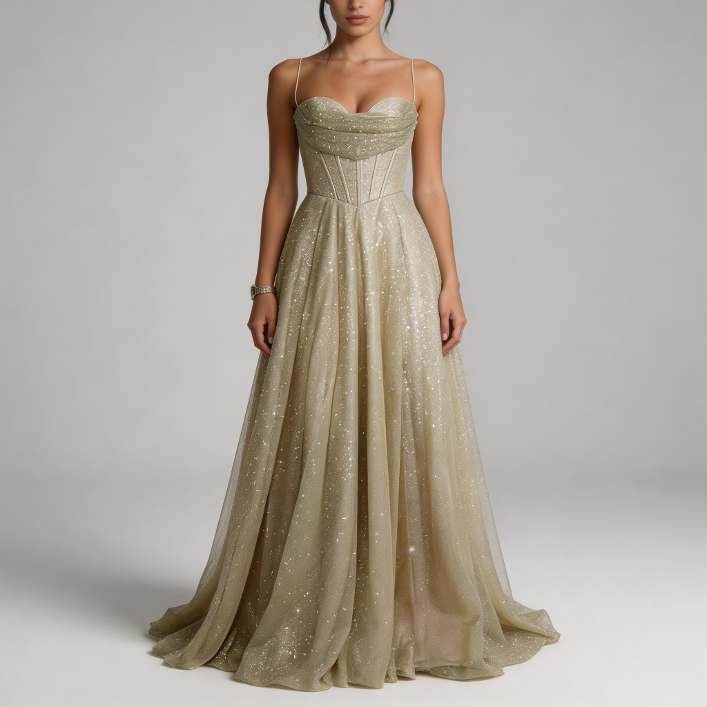 Tanzanix | Satin maxi dress with open back-Apparel & Accessories > Clothing > Dresses-Champagne-S-Tanzanix