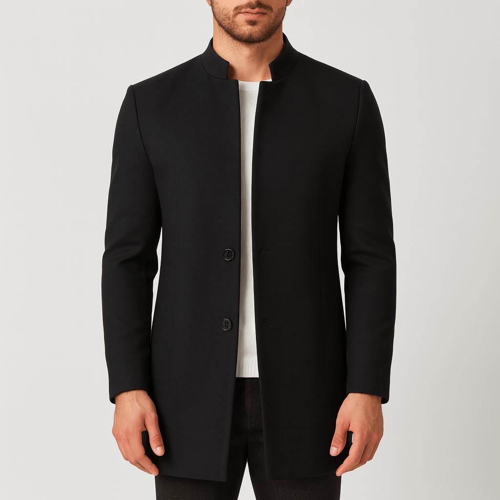 Tanzanix | Slim fit longline blazer-Apparel & Accessories > Clothing > Outerwear > Coats & Jackets > Sport Jackets-Black-S-Tanzanix