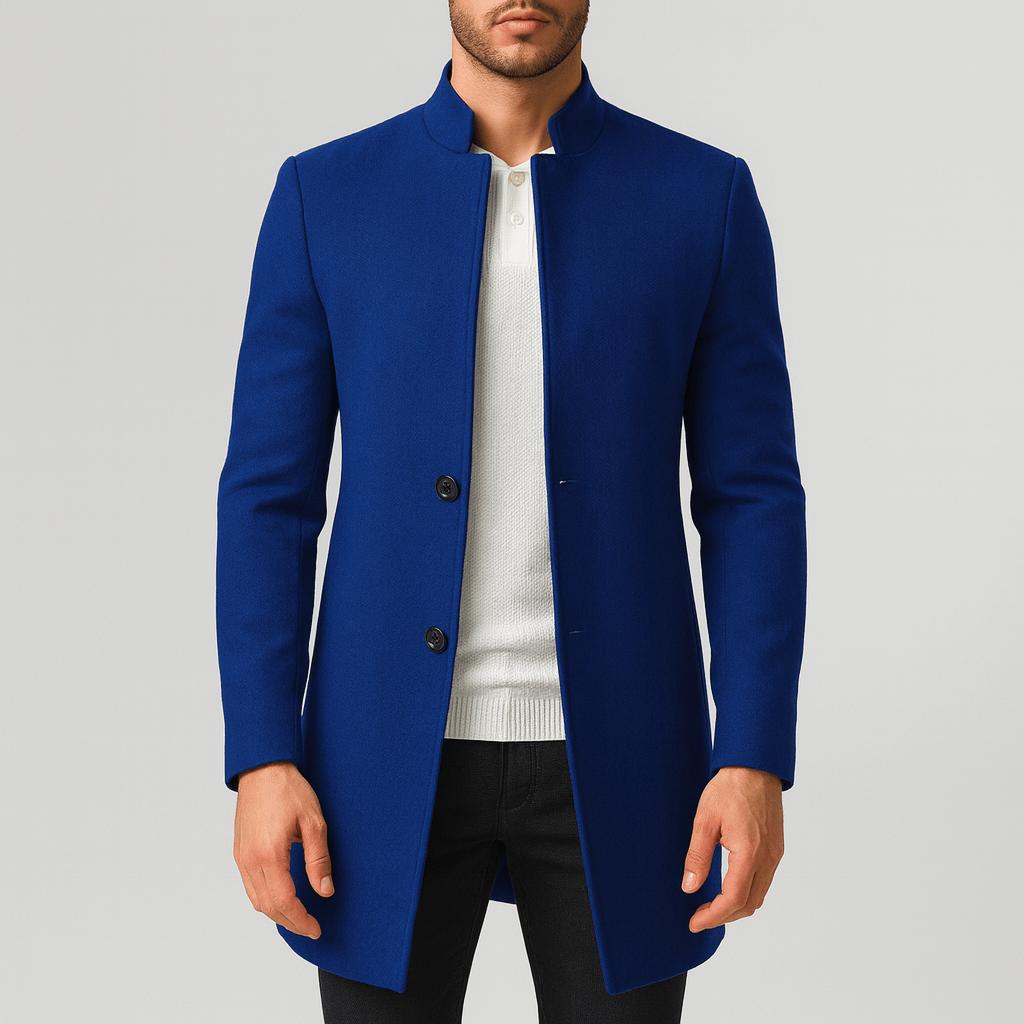 Tanzanix | Slim fit longline blazer-Apparel & Accessories > Clothing > Outerwear > Coats & Jackets > Sport Jackets-Blue-S-Tanzanix