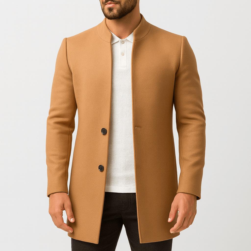 Tanzanix | Slim fit longline blazer-Apparel & Accessories > Clothing > Outerwear > Coats & Jackets > Sport Jackets-Brown-S-Tanzanix