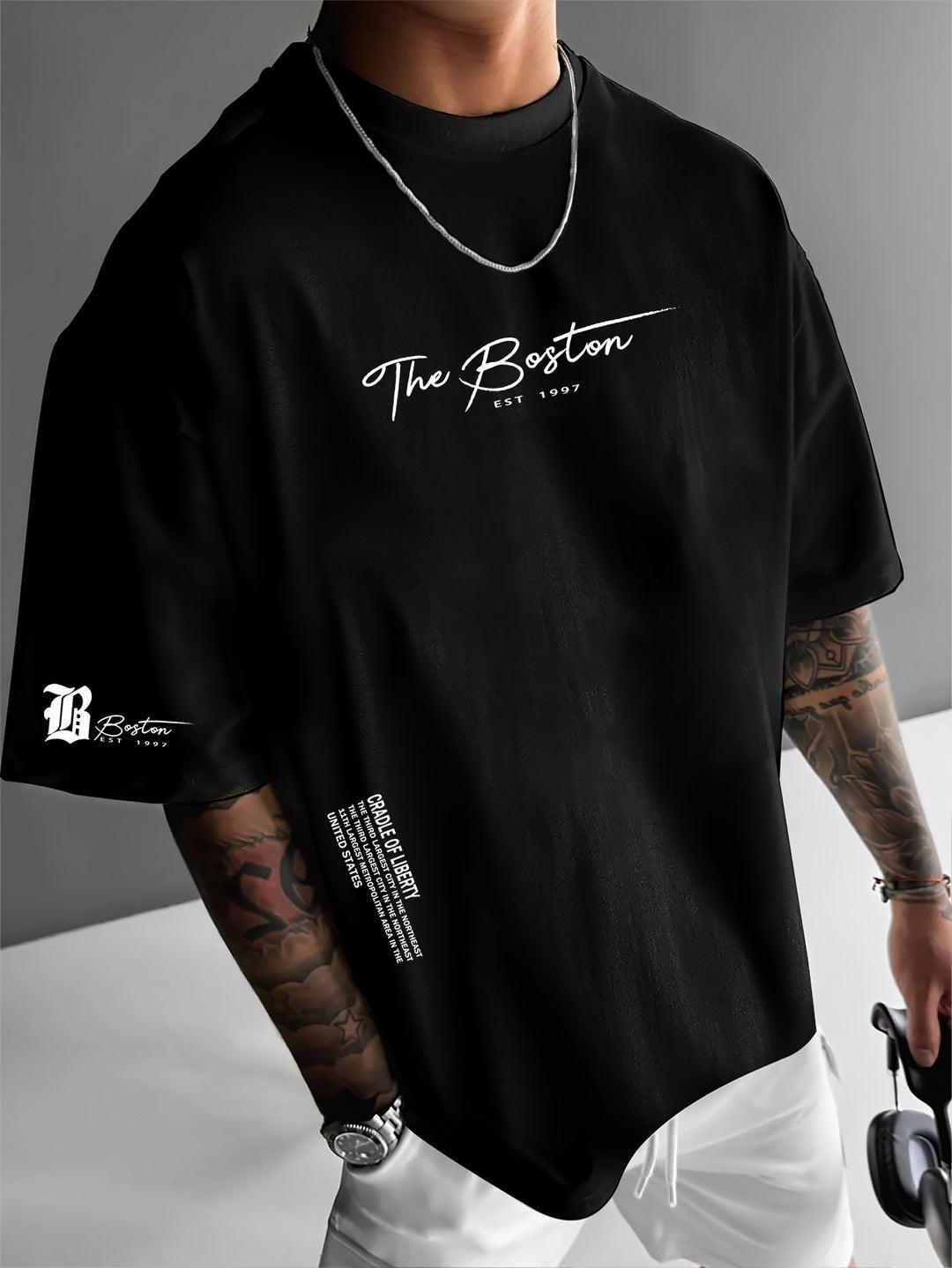 Tanzanix | Slogan print loose fit shirt-Apparel & Accessories > Clothing > Clothing Tops > T-Shirts-Black-S-Tanzanix