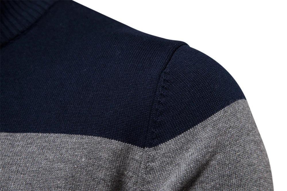 Tanzanix | Smooth knit texture, soft fiber blend half-zip sweater-Apparel & Accessories > Clothing > Clothing Tops > Sweaters-Tanzanix