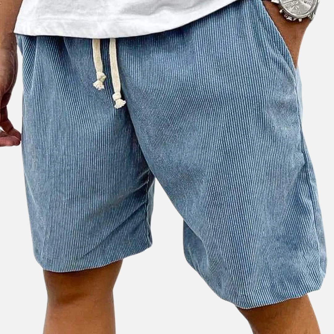 Tanzanix | Soft corduroy shorts-Apparel & Accessories > Clothing > Shorts-Blue-S-Tanzanix