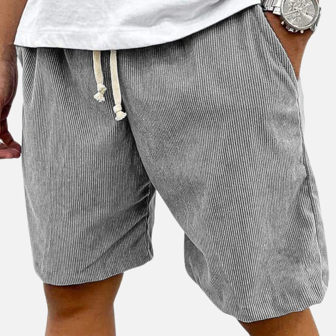 Tanzanix | Soft corduroy shorts-Apparel & Accessories > Clothing > Shorts-Gray-S-Tanzanix