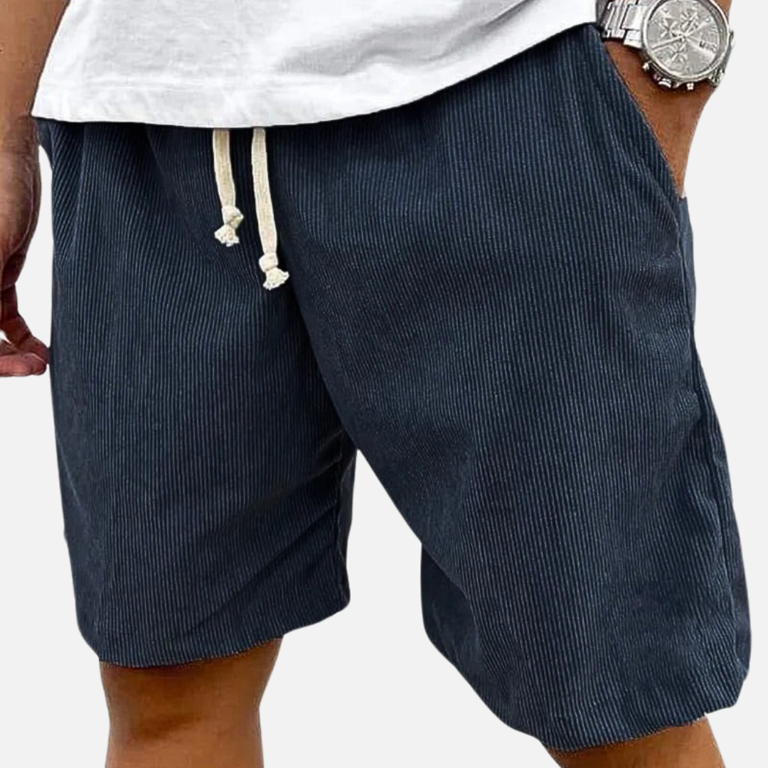 Tanzanix | Soft corduroy shorts-Apparel & Accessories > Clothing > Shorts-Navy-S-Tanzanix
