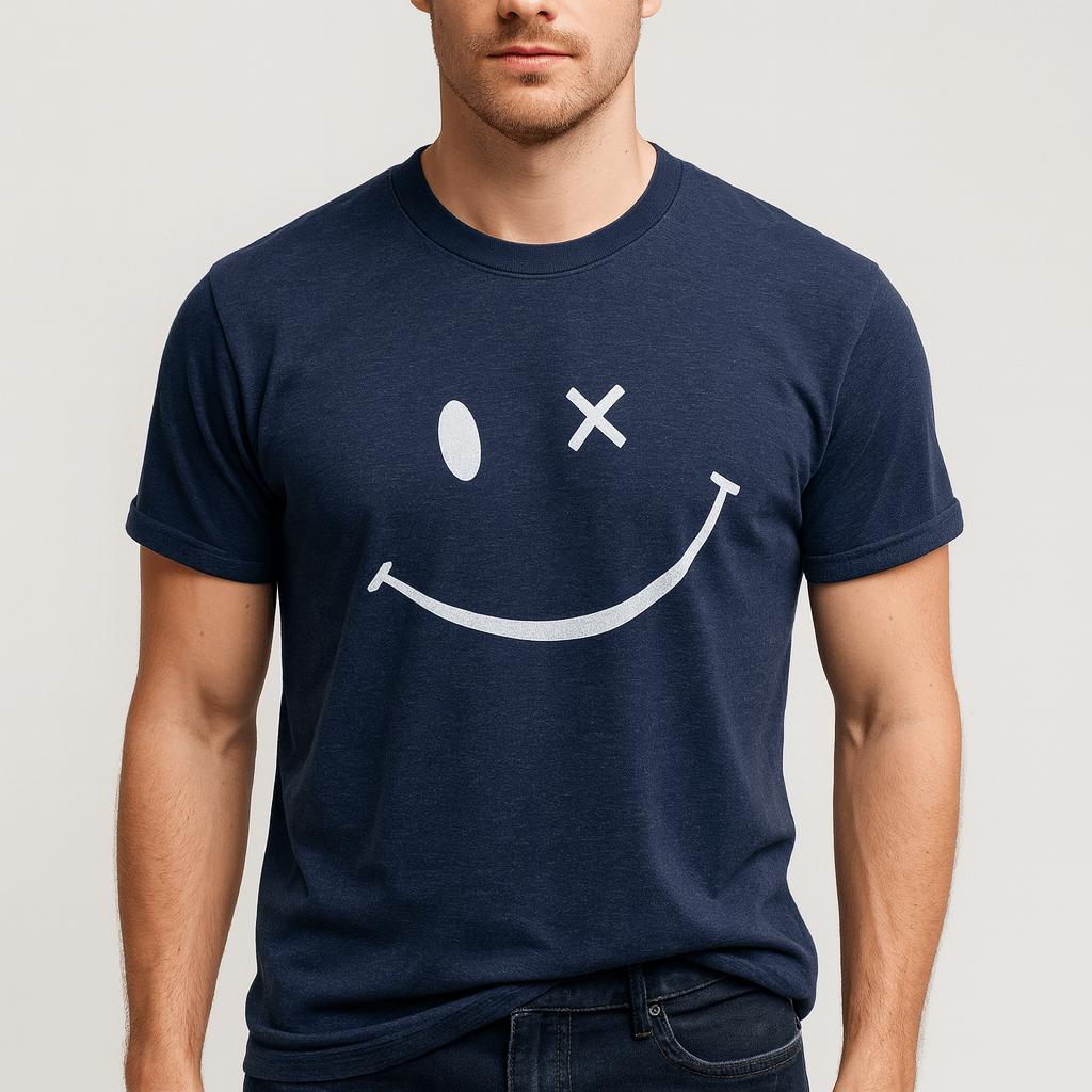 Tanzanix | Soft cotton blend graphic tee-Apparel & Accessories > Clothing > Clothing Tops > T-Shirts-Dark Blue-S-Tanzanix