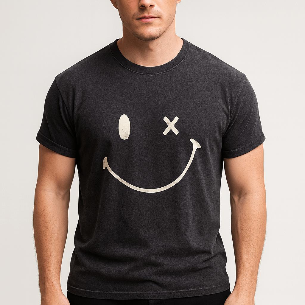 Tanzanix | Soft cotton blend graphic tee-Apparel & Accessories > Clothing > Clothing Tops > T-Shirts-Dark Gray-S-Tanzanix
