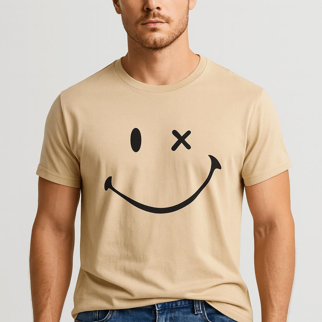 Tanzanix | Soft cotton blend graphic tee-Apparel & Accessories > Clothing > Clothing Tops > T-Shirts-Khaki-S-Tanzanix