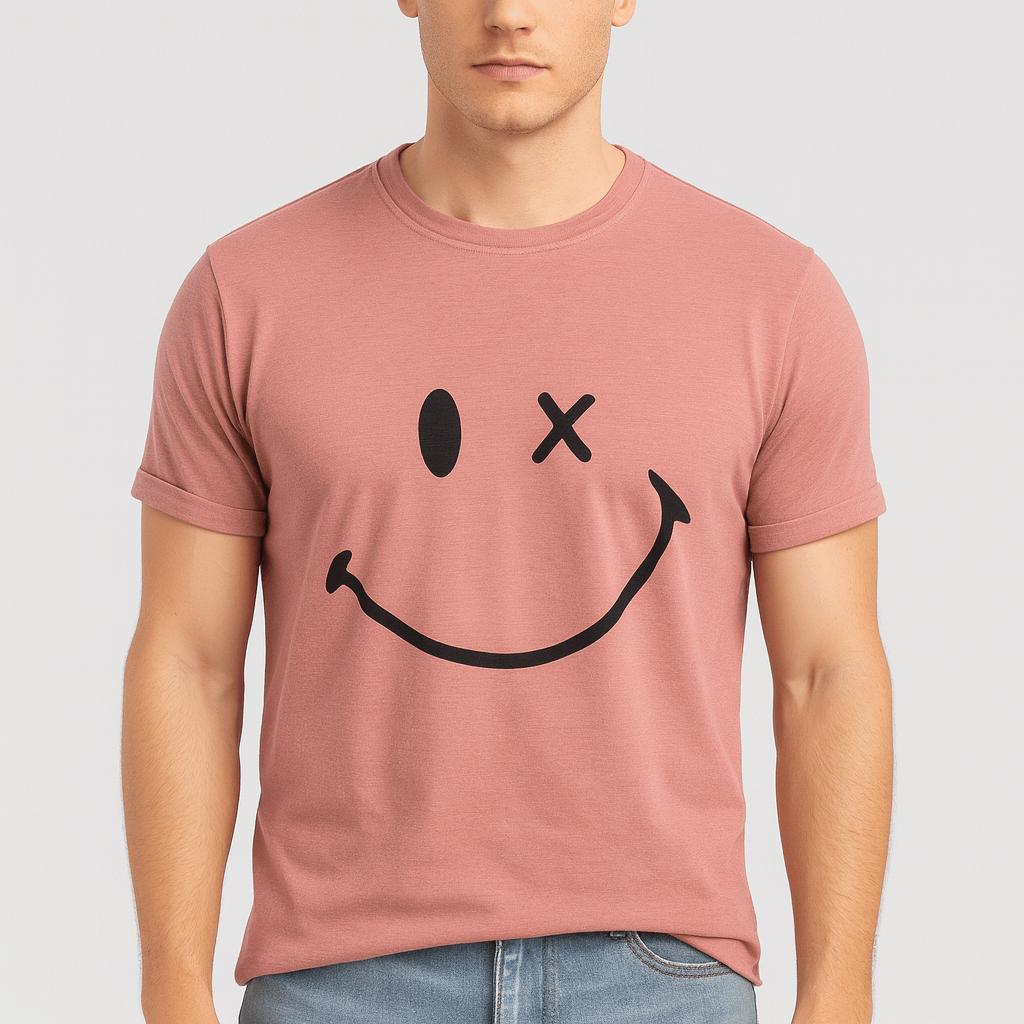 Tanzanix | Soft cotton blend graphic tee-Apparel & Accessories > Clothing > Clothing Tops > T-Shirts-Pink-S-Tanzanix