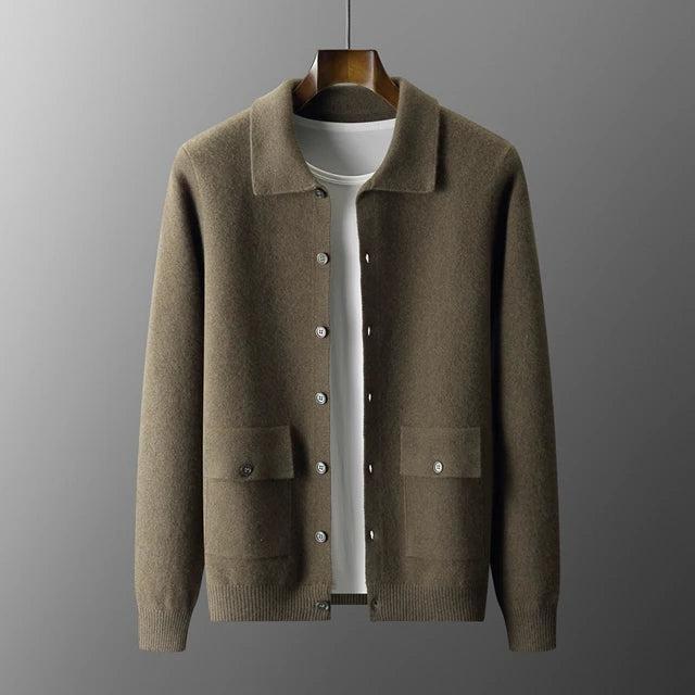 Tanzanix | Soft plush cashmere lapel jacket-Apparel & Accessories > Clothing > Outerwear > Coats & Jackets > Overcoats-Tanzanix