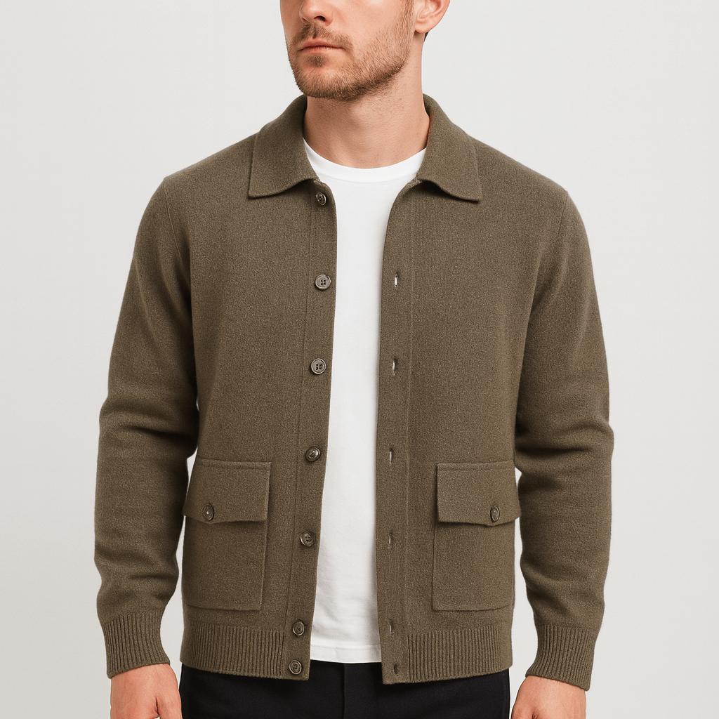 Tanzanix | Soft plush cashmere lapel jacket-Apparel & Accessories > Clothing > Outerwear > Coats & Jackets > Overcoats-Green-S (50-60KG)-Tanzanix