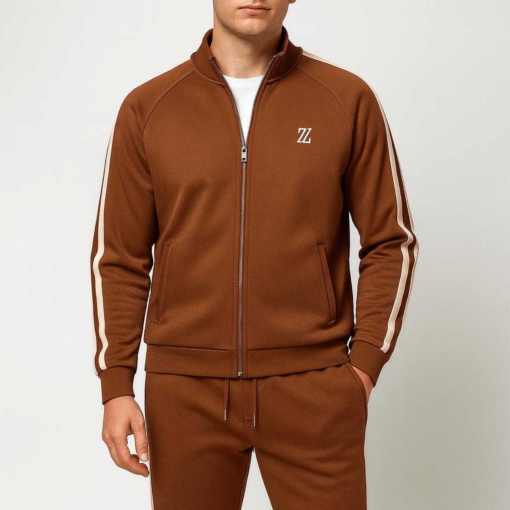 Tanzanix | Stylish tracksuit set-Apparel & Accessories > Clothing > Outfit Sets-Brown-XS-Tanzanix