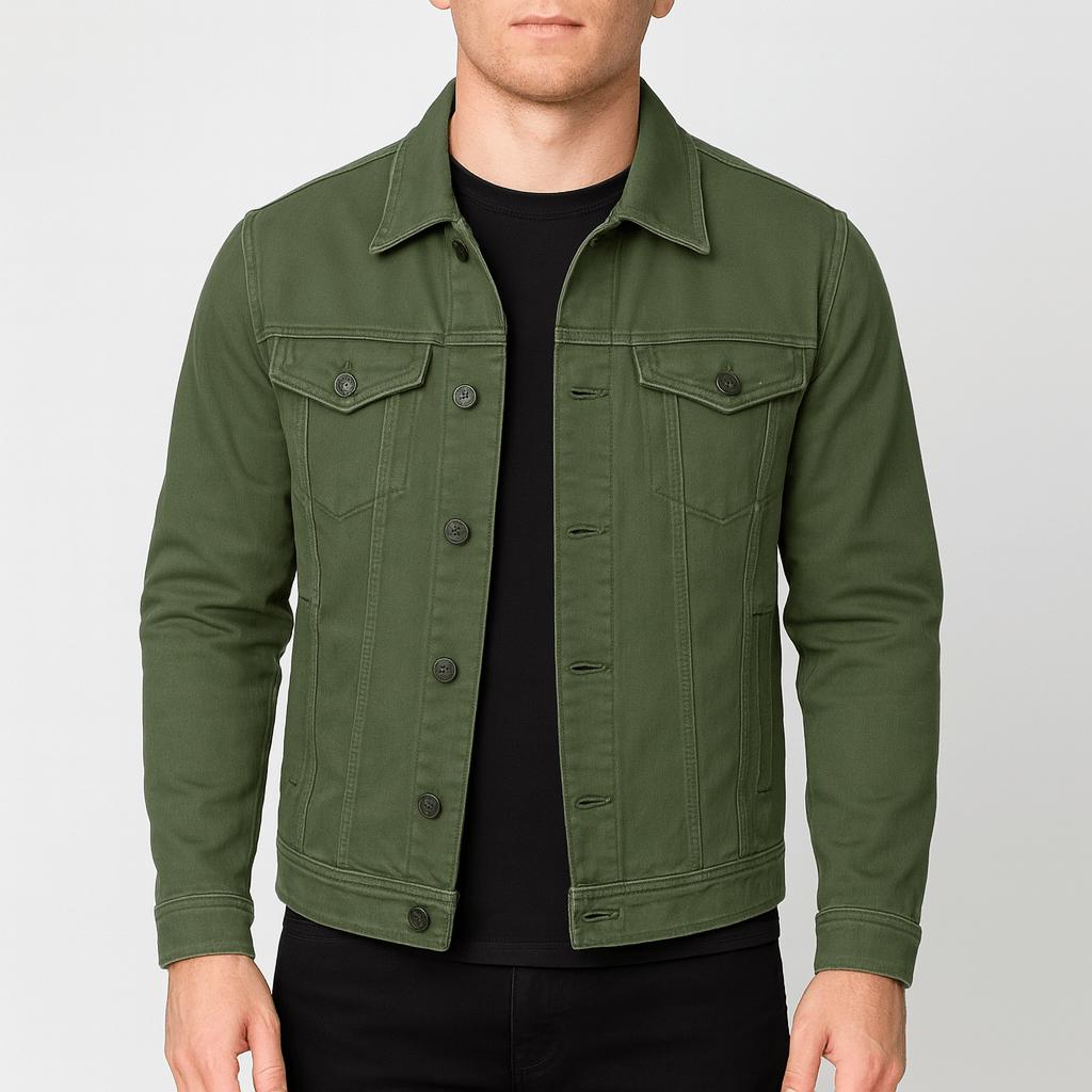 Tanzanix | Sustainable cotton denim jacket-Apparel & Accessories > Clothing > Outerwear > Coats & Jackets-Green-XS-Tanzanix