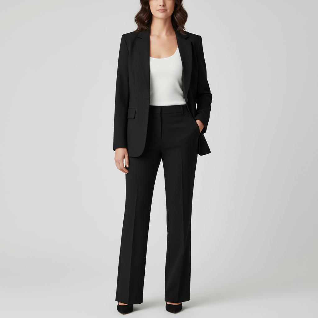Tanzanix | Tailored blazer and trousers suit set-Apparel & Accessories > Clothing > Suits-Black-XS-Tanzanix