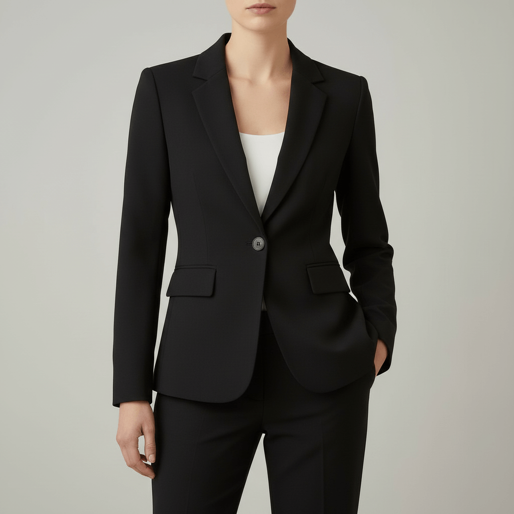 Tanzanix | Tailored stretch blazer-Apparel & Accessories > Clothing > Outerwear > Coats & Jackets-Black-S-Tanzanix