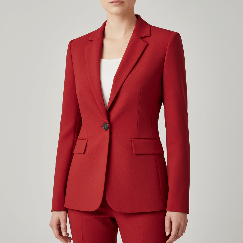 Tanzanix | Tailored stretch blazer-Apparel & Accessories > Clothing > Outerwear > Coats & Jackets-Red-S-Tanzanix