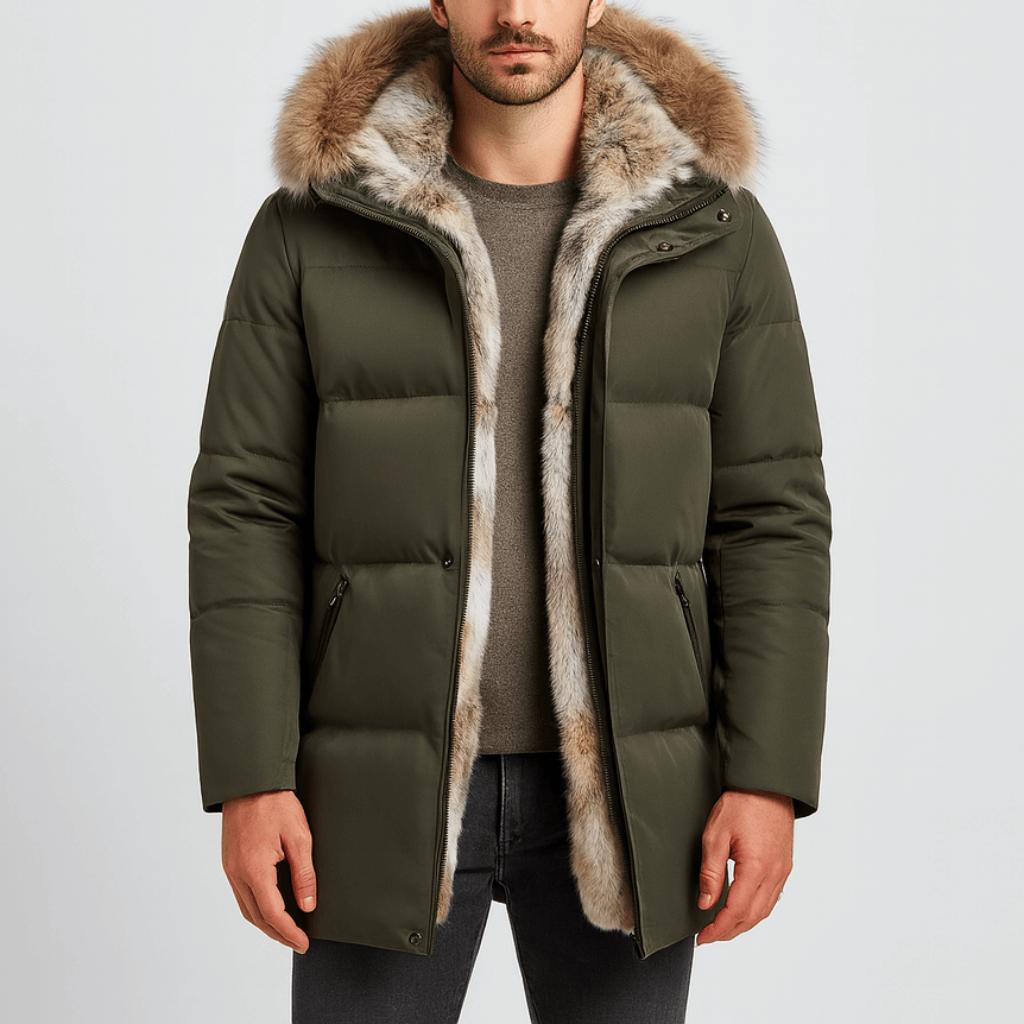 Tanzanix | Thermal puffer jacket with removable hood-Apparel & Accessories > Clothing > Outerwear > Coats & Jackets > Puffer Jackets-Green-S-Tanzanix