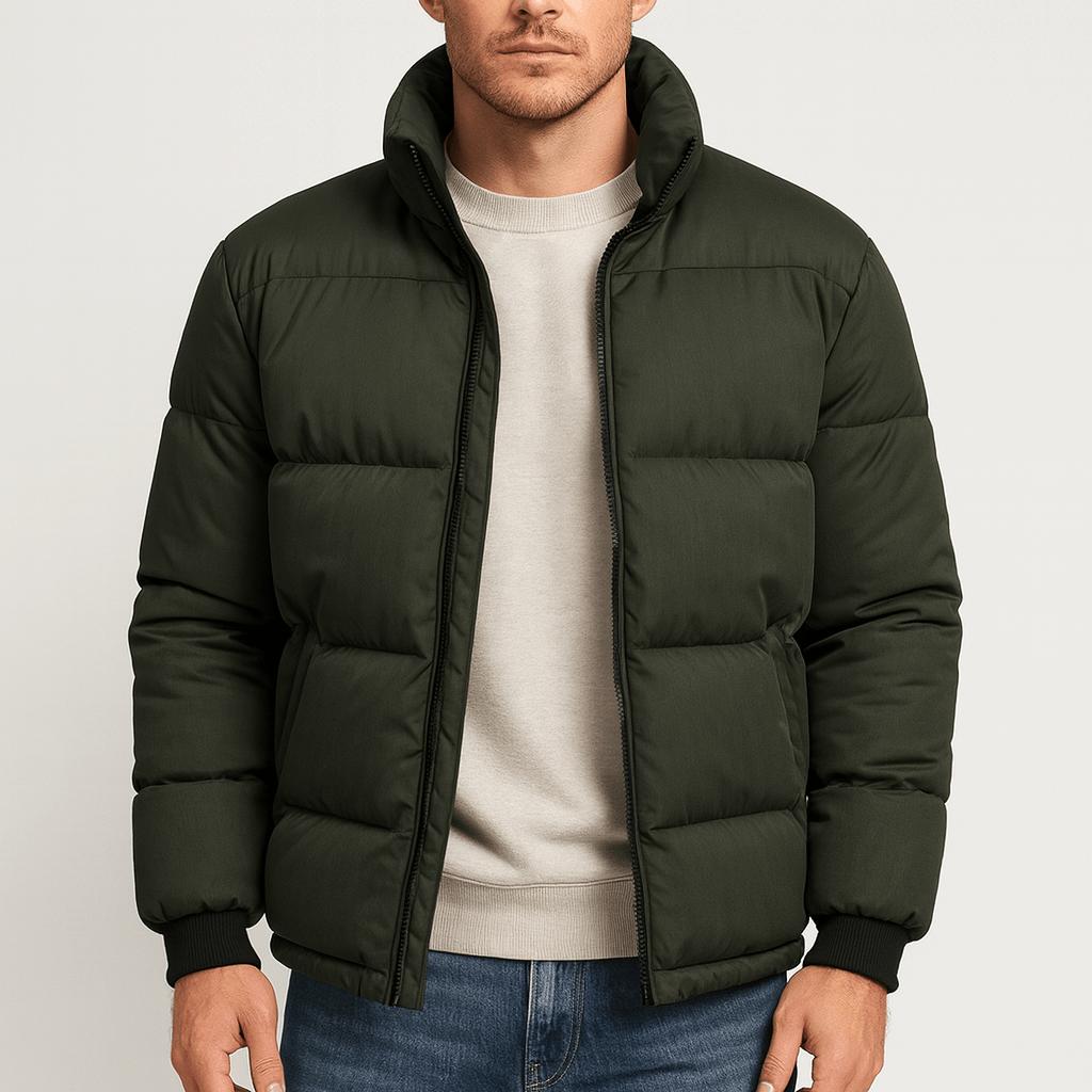 Tanzanix | Thick padded puffer jacket-Apparel & Accessories > Clothing > Outerwear > Coats & Jackets > Puffer Jackets-Green-XS-Tanzanix