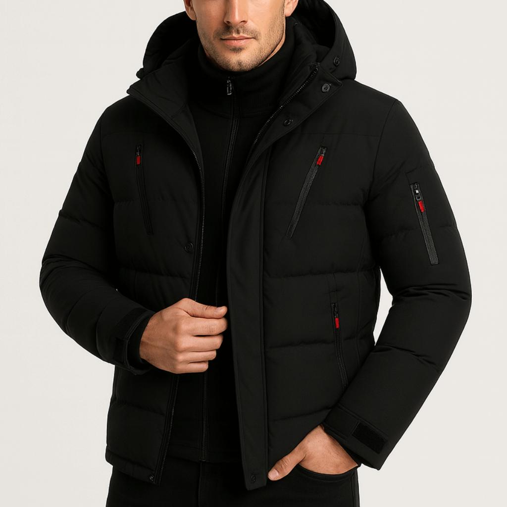 Tanzanix | Waterproof parka jacket with adjustable hood-Apparel & Accessories > Clothing > Outerwear > Coats & Jackets > Parkas-Black-S-Tanzanix