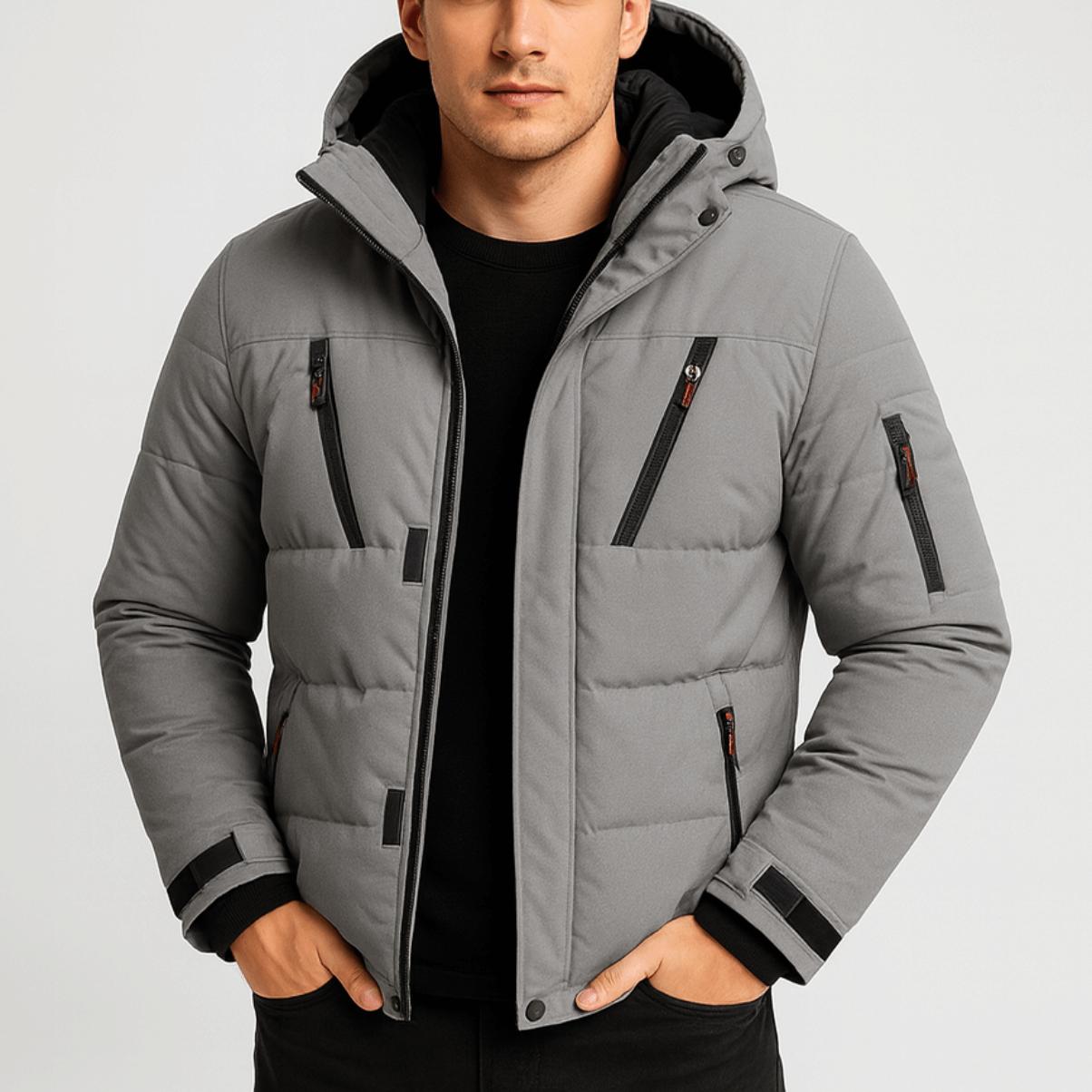 Tanzanix | Waterproof parka jacket with adjustable hood-Apparel & Accessories > Clothing > Outerwear > Coats & Jackets > Parkas-Gray-S-Tanzanix