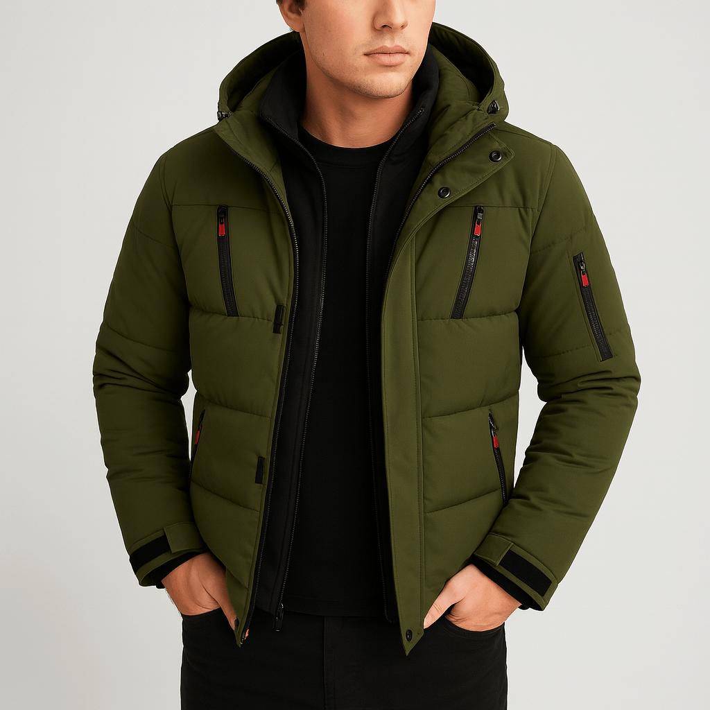 Tanzanix | Waterproof parka jacket with adjustable hood-Apparel & Accessories > Clothing > Outerwear > Coats & Jackets > Parkas-Green-S-Tanzanix