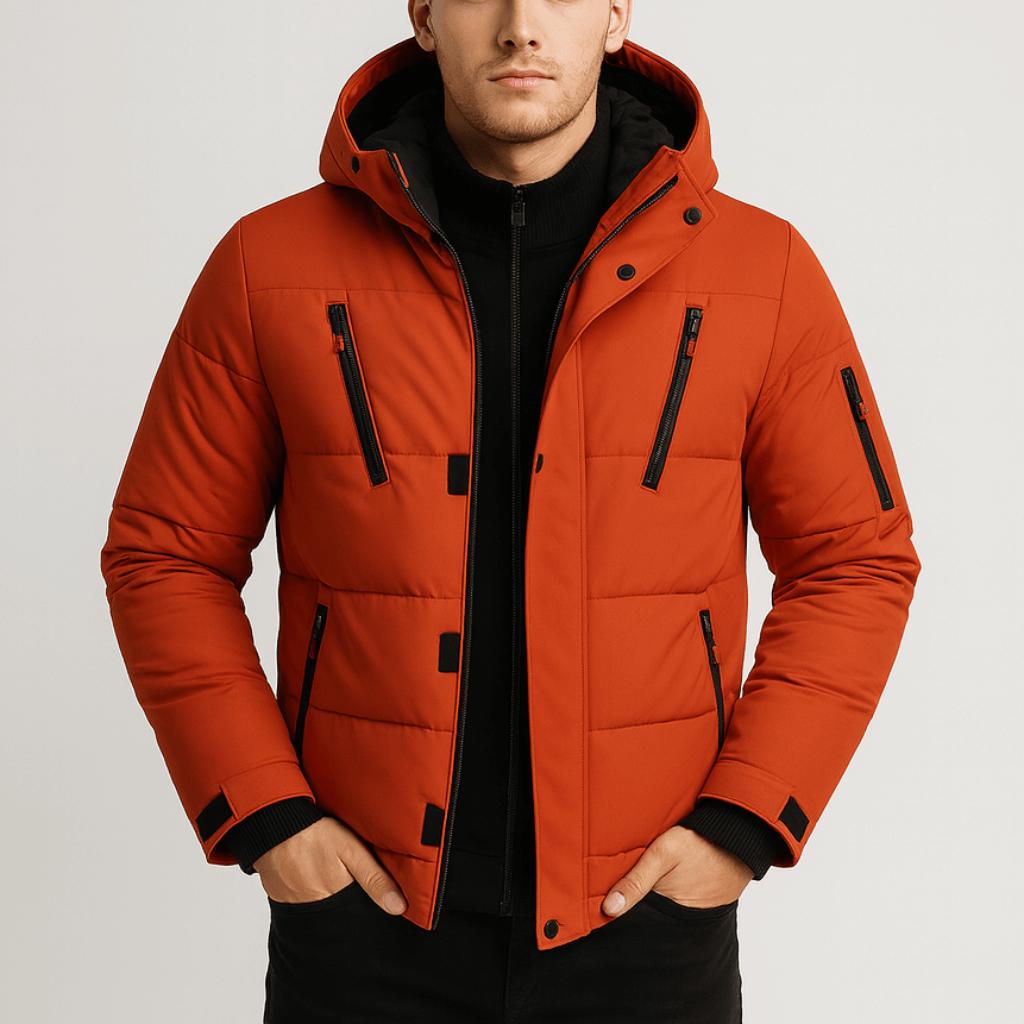 Tanzanix | Waterproof parka jacket with adjustable hood-Apparel & Accessories > Clothing > Outerwear > Coats & Jackets > Parkas-Orange-S-Tanzanix
