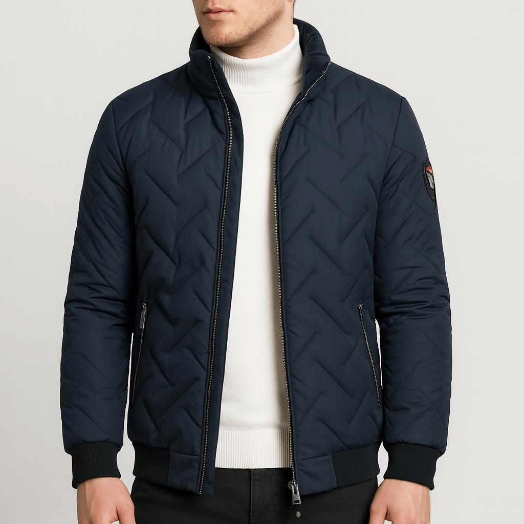 Tanzanix | Weatherproof elegant puffer jacket-Apparel & Accessories > Clothing > Outerwear > Coats & Jackets > Puffer Jackets-Dark blue-M-Tanzanix