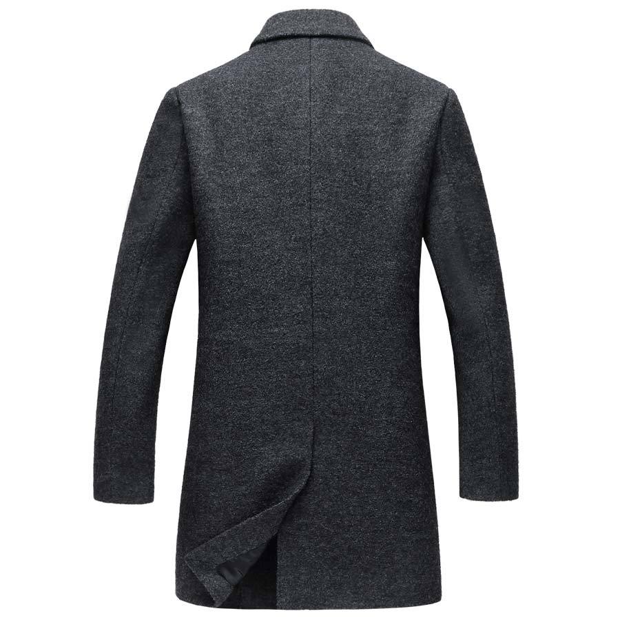 Tanzanix | Woolen coat with mandarin collar-Apparel & Accessories > Clothing > Outerwear > Coats & Jackets > Overcoats-Tanzanix