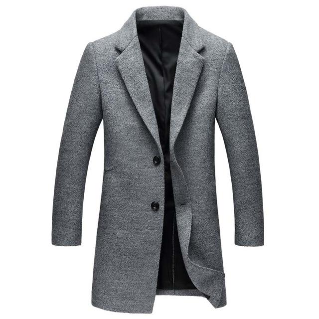 Tanzanix | Woolen coat with mandarin collar-Apparel & Accessories > Clothing > Outerwear > Coats & Jackets > Overcoats-Tanzanix