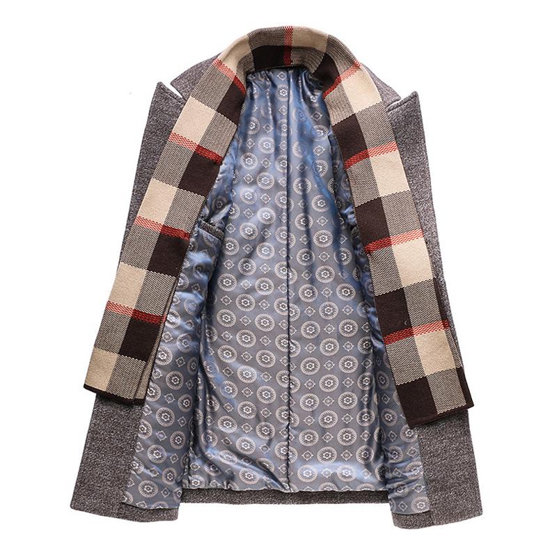 Tanzanix | Woolen coat with turn-down collar and detachable scarf-Apparel & Accessories > Clothing > Outerwear > Coats & Jackets > Overcoats-Tanzanix