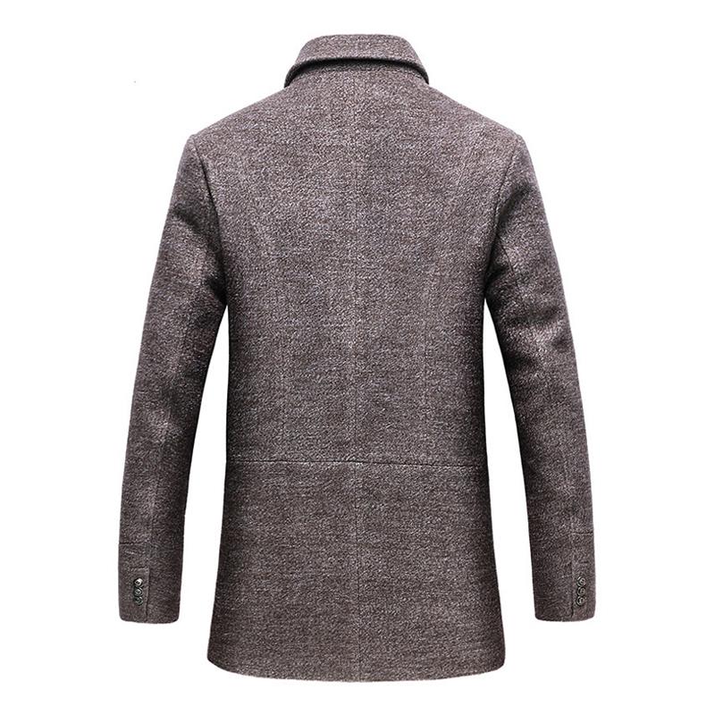 Tanzanix | Woolen coat with turn-down collar and detachable scarf-Apparel & Accessories > Clothing > Outerwear > Coats & Jackets > Overcoats-Tanzanix