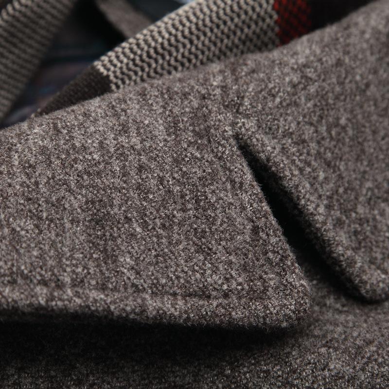 Tanzanix | Woolen coat with turn-down collar and detachable scarf-Apparel & Accessories > Clothing > Outerwear > Coats & Jackets > Overcoats-Tanzanix