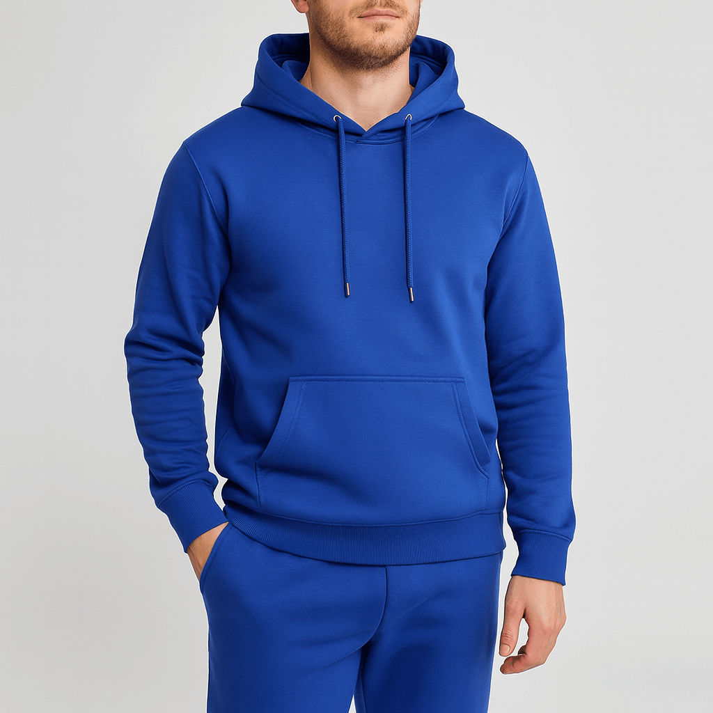 Albert | Mjukisset för herr med hoodie - Blå