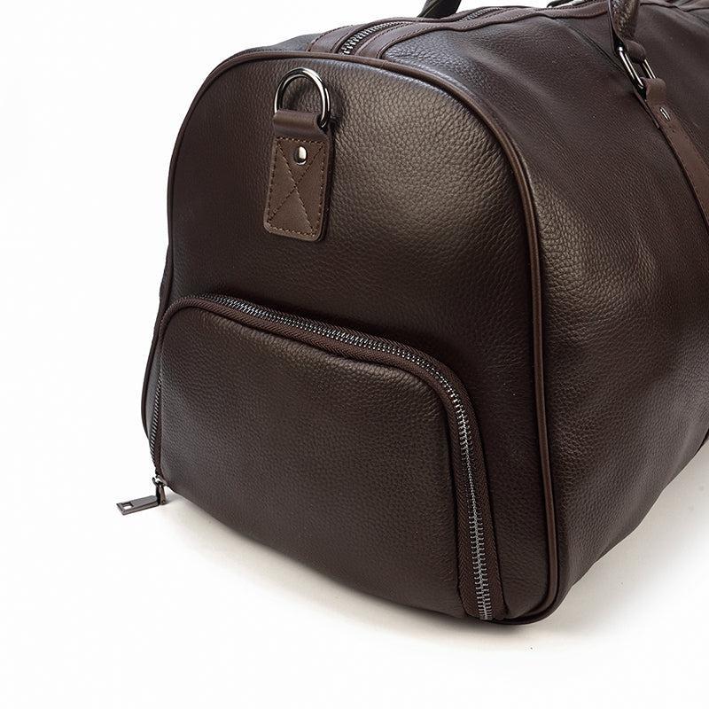 Alexander | Men's Leather Weekender Duffel Bag - view 4
