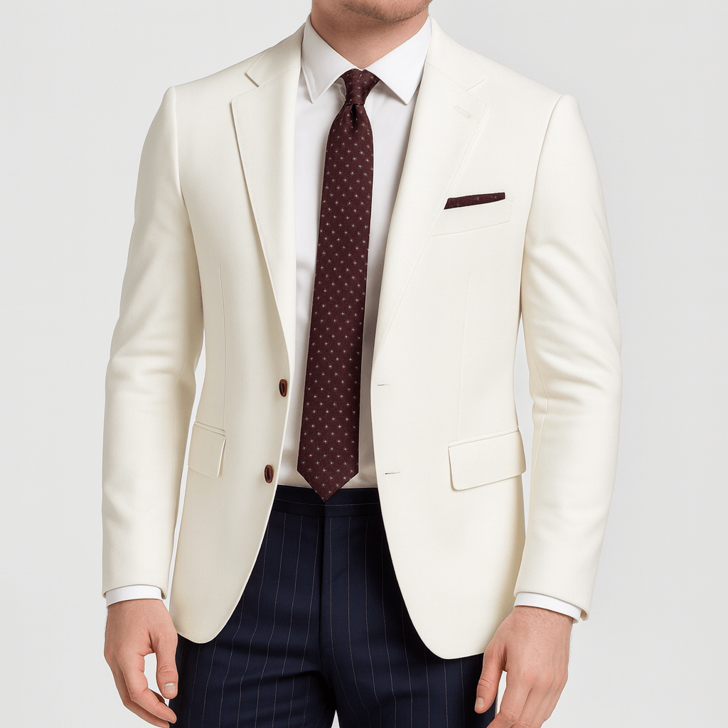 Alfie | Men's Slim Fit Blazer Jacket - White