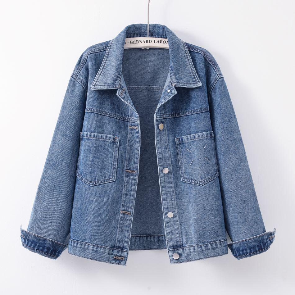 Ava | Women's Oversized Denim Jacket - Blue