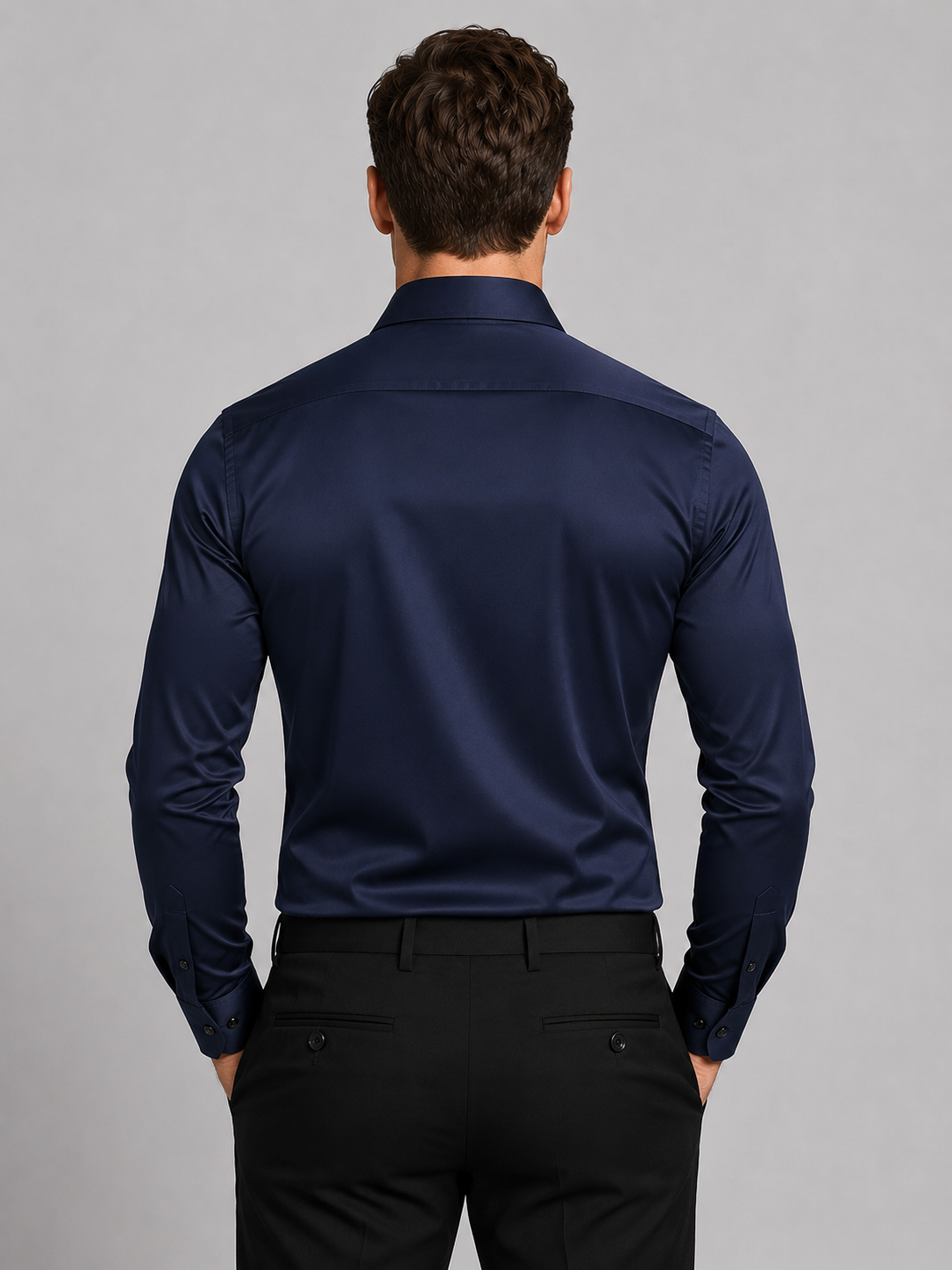 Christer | Skjorta herr i satin med slim fit - bild 6
