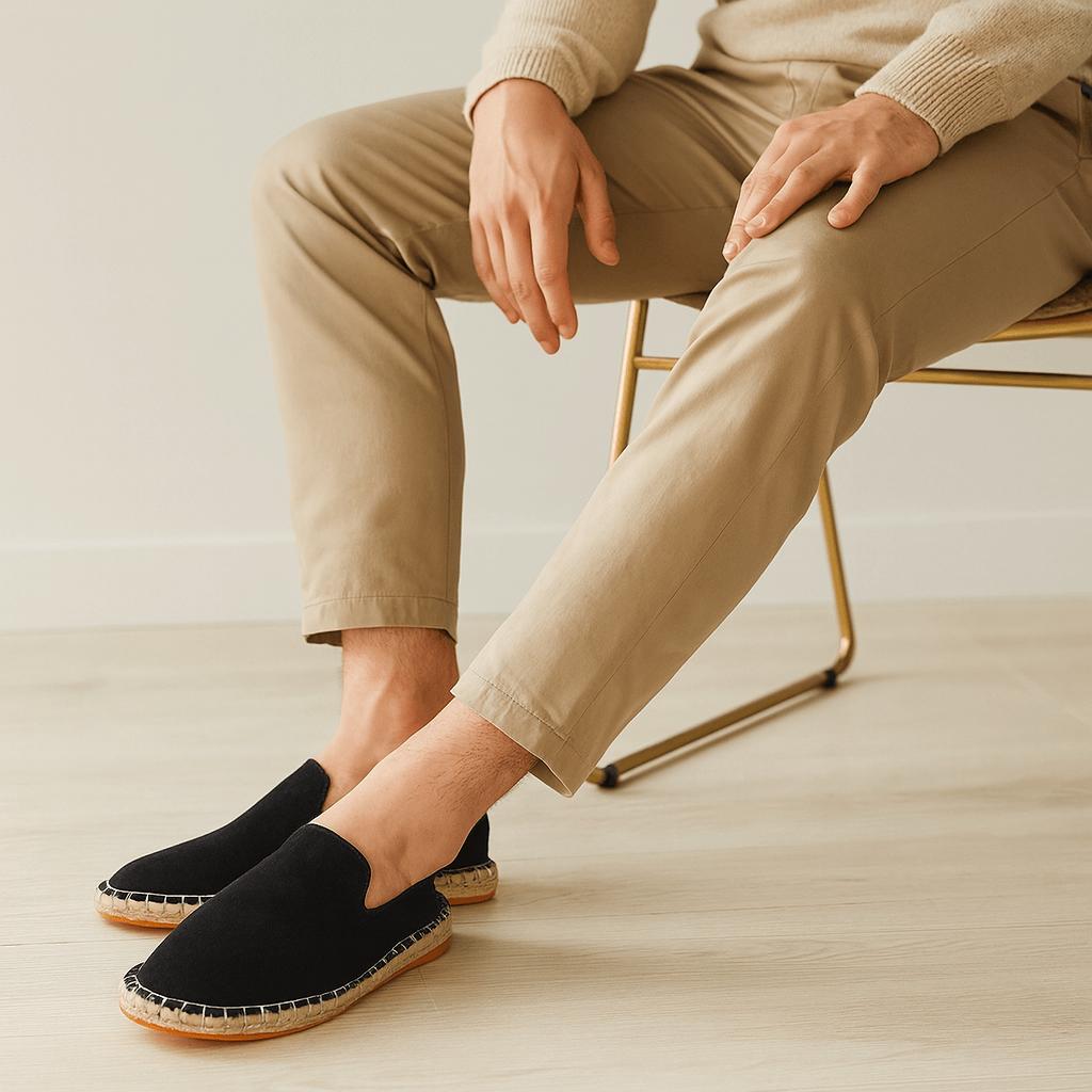 Dylan | Men's Canvas Espadrilles - Black