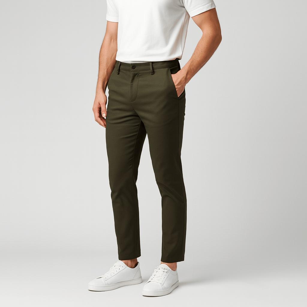 Edward | Men's Slim Fit Stretch Chinos - Green