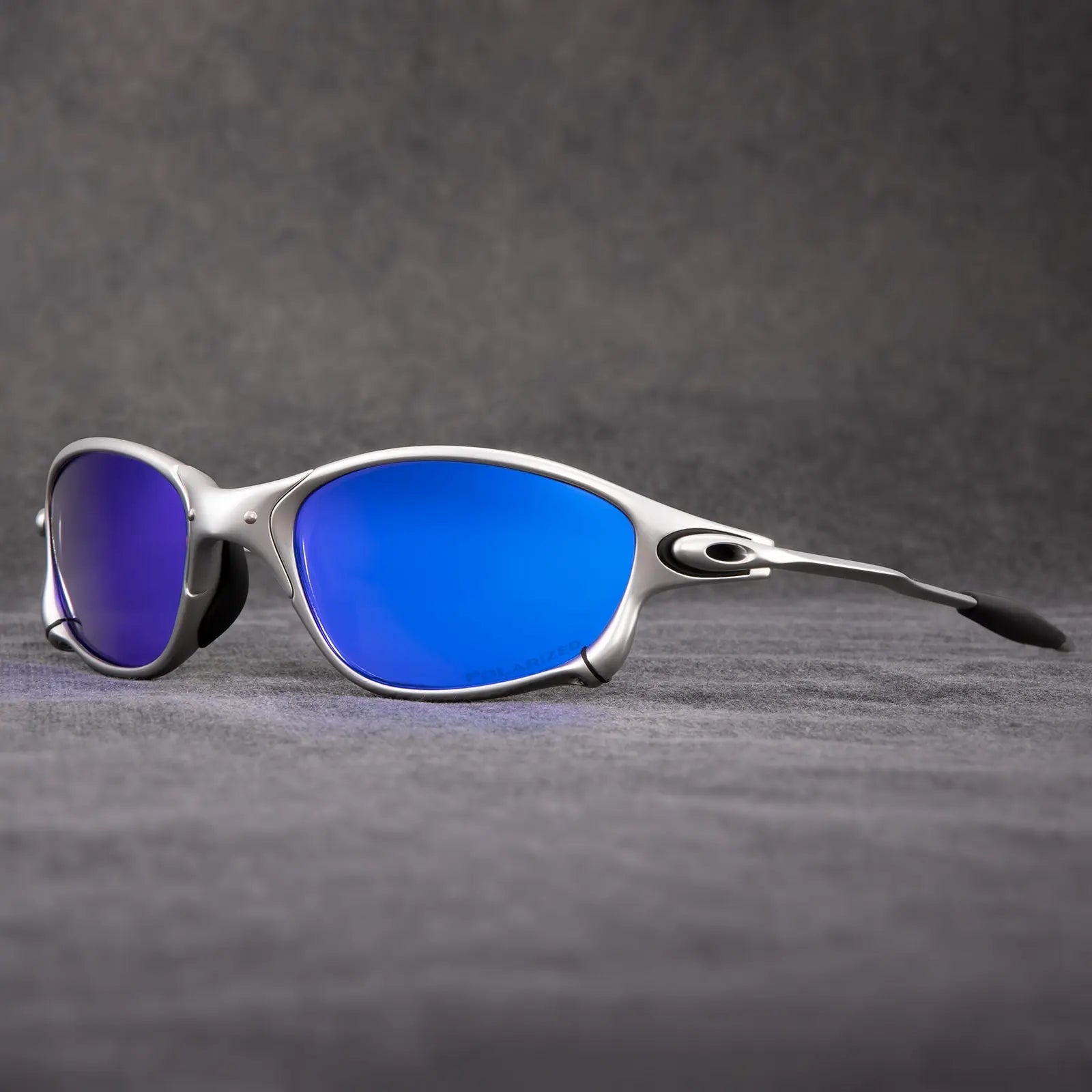 Elliot | Men's Polarized Sunglasses - Blue & Silver