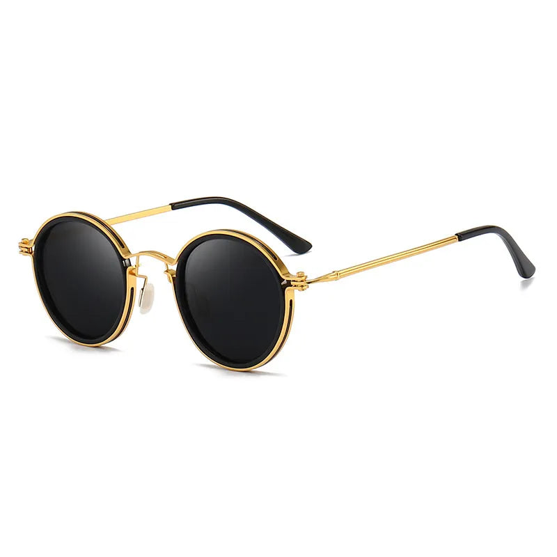 Ellis | Round Metal Frame Sunglasses - view 7